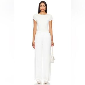 NEW REVOLVE Rue Sophie Shawn Trouser in Alabaster Size Medium